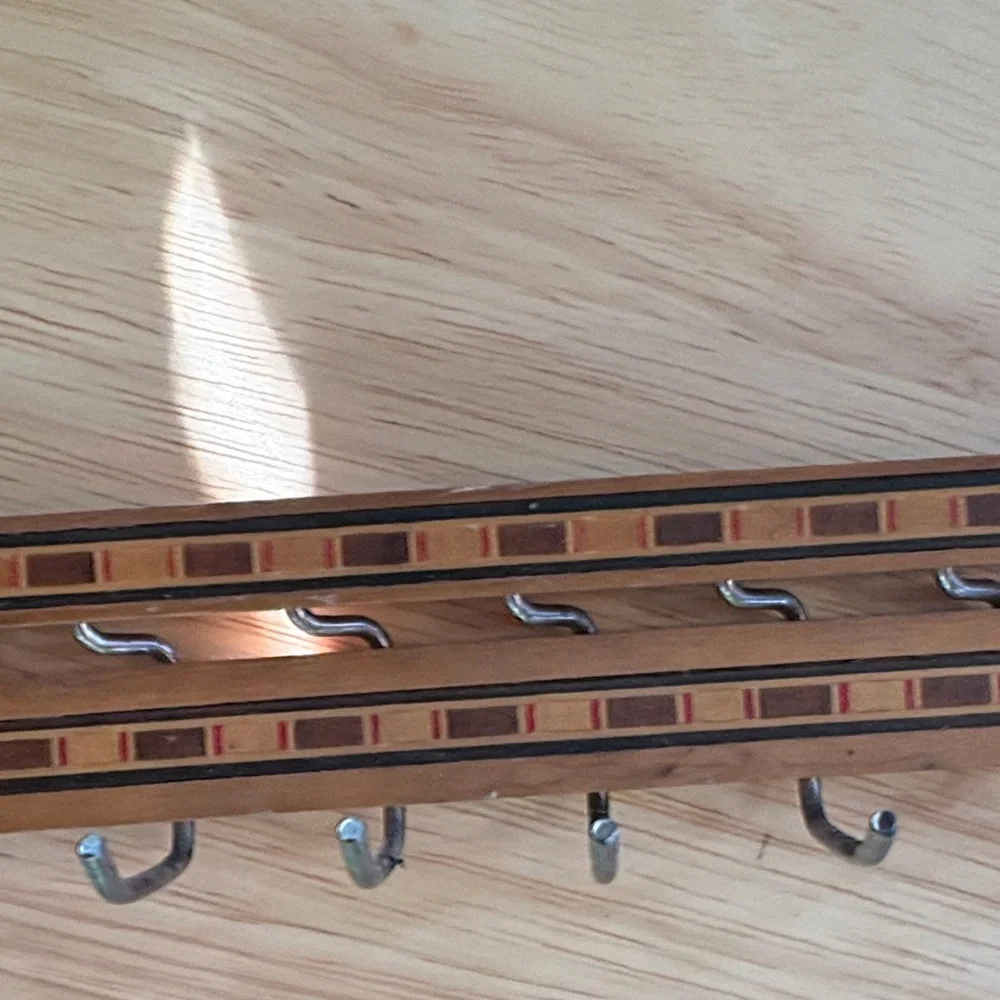 Vintage Mid-Century Modern Wood & Metal Tie Rack – MCM Closet Organizer